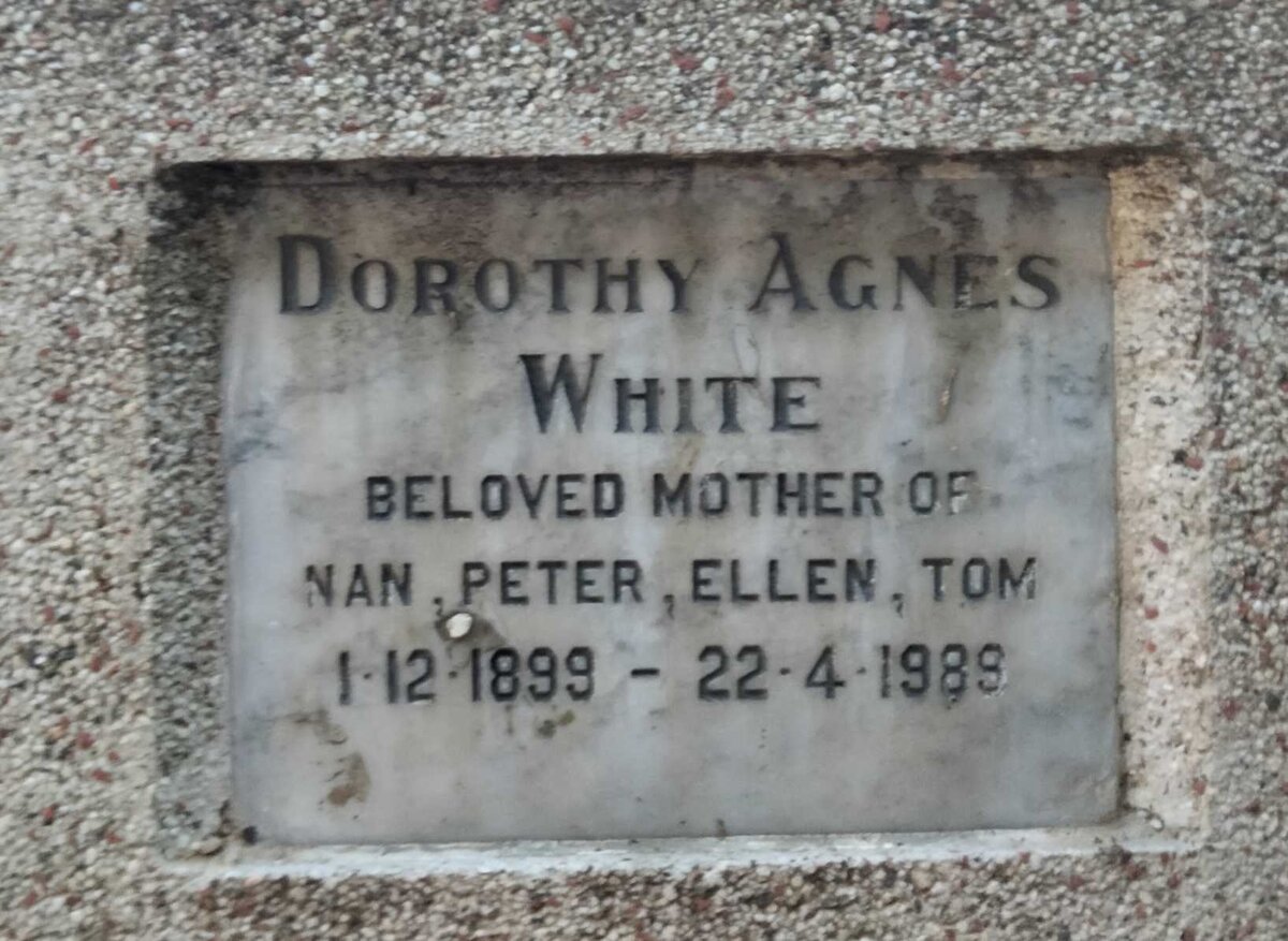 WHITE Dorothy Agnes 1899-1989