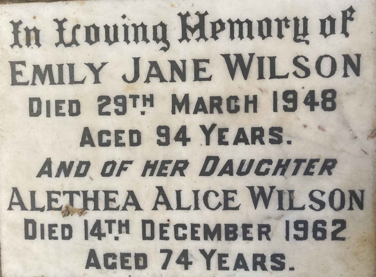 WILSON Emily Jane -1948 :: WILSON Alethea Alice -1962