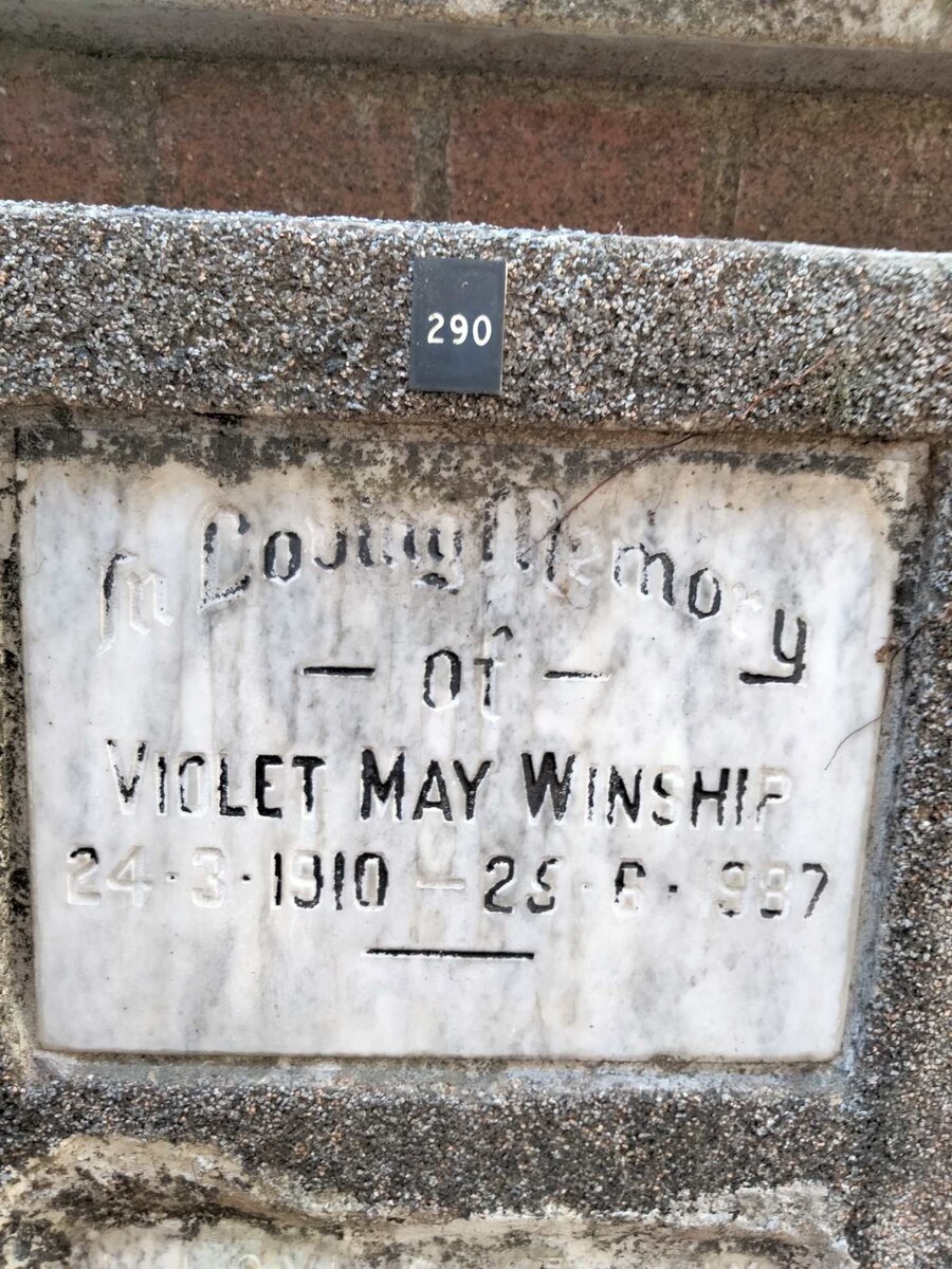 WINSHIP Violet May 1910-1987
