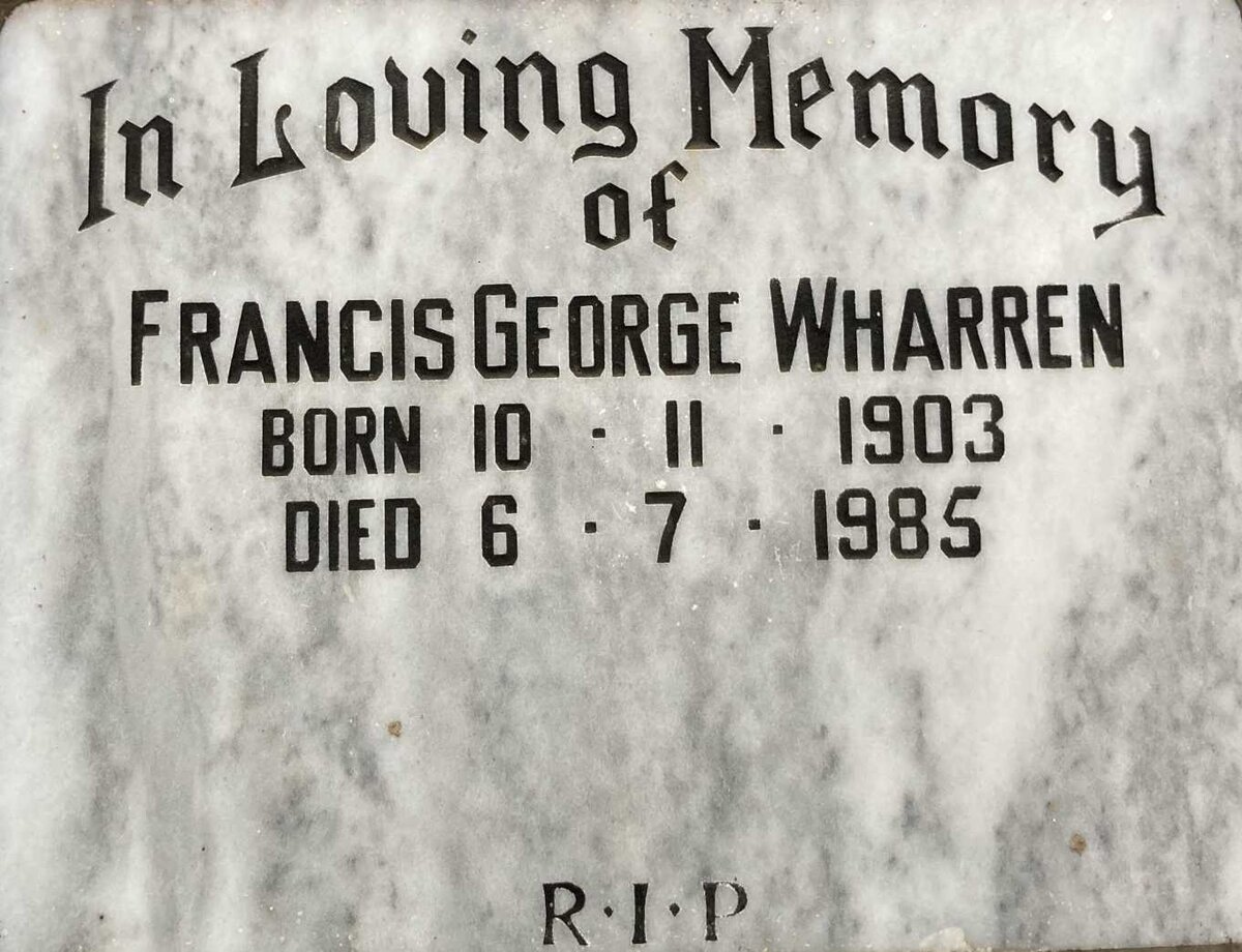 WHARREN Francis George 1903-1985