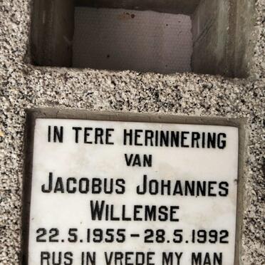 WILLEMSE Jacobus Johannes 1955-1992