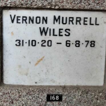 WILES Vernon Murrell 1920-1978