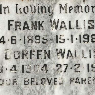 WALLIS Frank 1895-1982 & Doreen 1904-1982