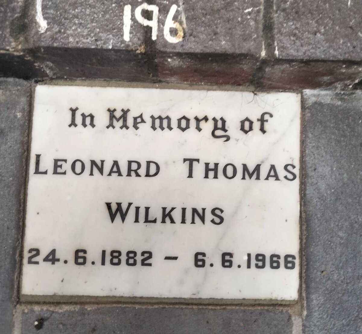 WILKINS Leonard Thomas 1882-1966