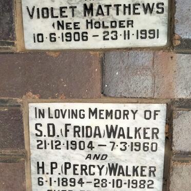 WALKER H.P. 1894-1982 & S.D. 1904-1960