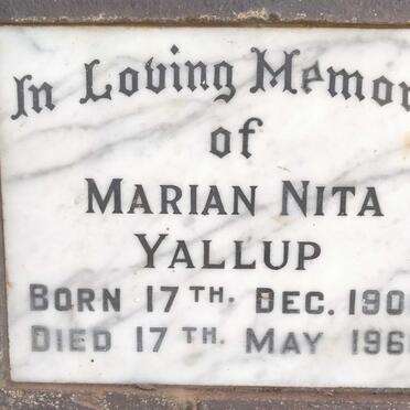 YALLUP Marian Nita 1906-1966