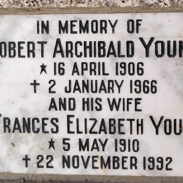 YOUNG Robert Archibald 1906-1966 & Frances Elizabeth 1910-1992