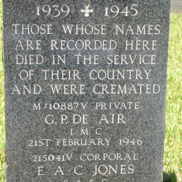 AIR G.P., de -1946 :: JONES E.A.C. -1947