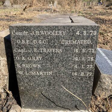 WOOLLEY J.B. -1973 :: TRAVERS J.E. -1973 ::GRAY O.A. 1975 :: BROWN S. -1977 :: MARTIN W.L. -1977