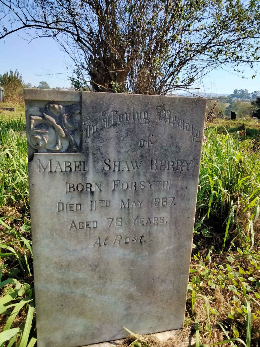 BERRY Mabel Shaw nee FORSYTH -1967