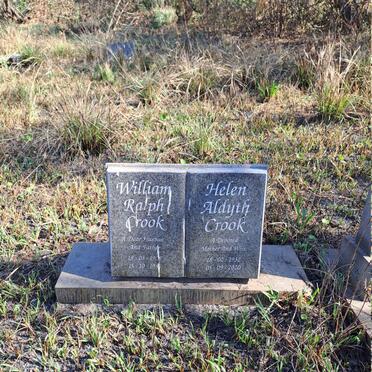 CROOK William Ralph 1928-1986 & Helen Aldyth 1932-2020