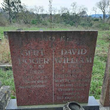 CREAMER Gert Roger 1925-2008 :: CREAMER David William 1954-2006