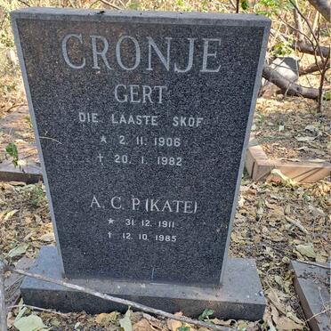 CRONJE Gert 1906-1982 & A.C.P. 1911-1985