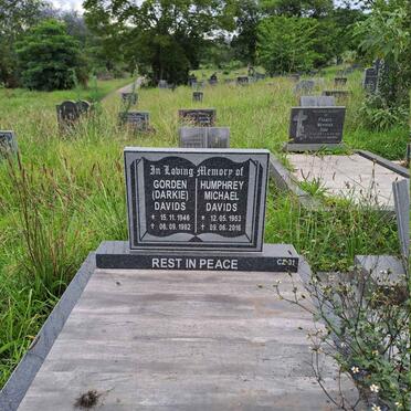 DAVIDS Gorden 1946-1982 :: DAVIDS Humphrey Michael 1953-2016