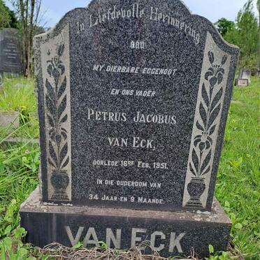 ECK Petrus Jacobus, van -1951