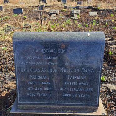 FAIRMAN Douglas Arthur -1965 & Natalia Emma -1985