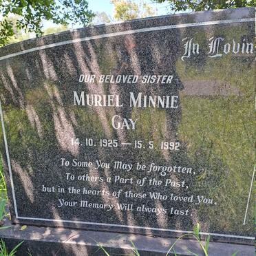 GAY Muriel Minnie 1925-1992