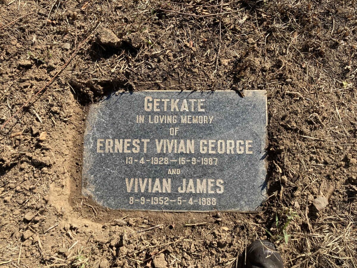 GETKATE Ernest Vivian George 1928-1987 :: GETKAKE Vivian James 1952-1988