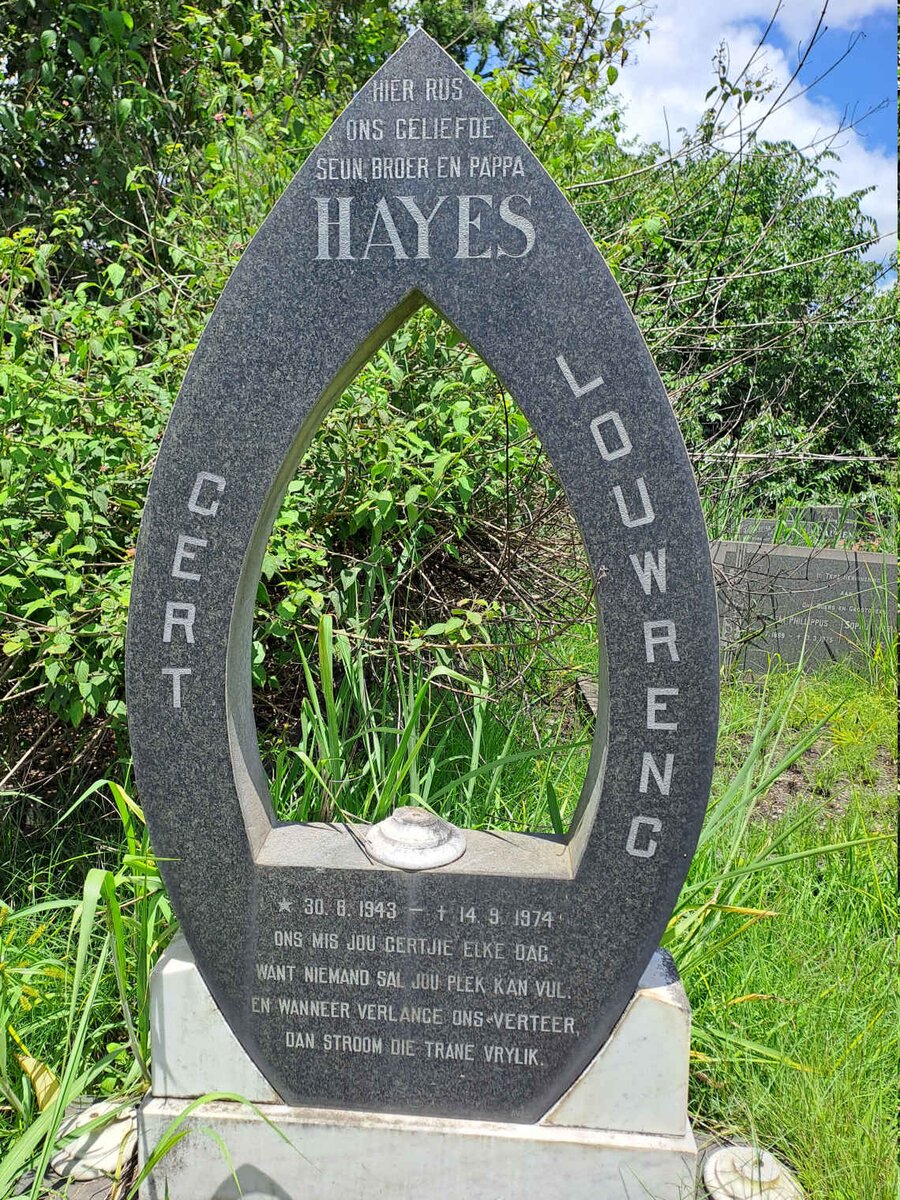 HAYES Gert Louwrenc 1943-1974