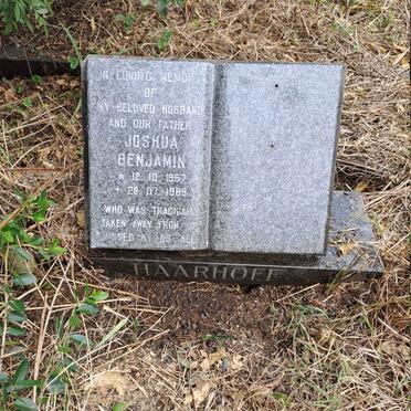 HAARHOFF Joshua Benjamin 1957-1989