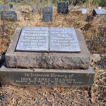 HANSON William -1951 & Nora -1955 :: HANSON Iris Ethel 1918-1972