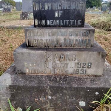 IZAAKS Christina Johanna 1928-1931