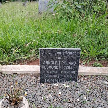JANNEKER Roland Cyril 1936-2011 :: JANNEKER Arnold Desmond 1960-1983