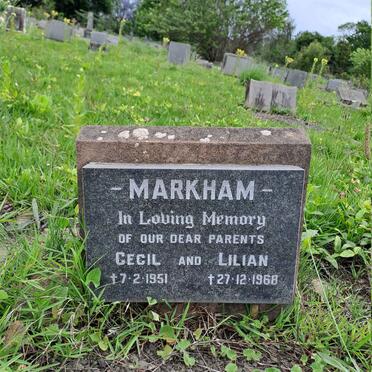 MARKHAM Cecil -1951- Lilian -1968