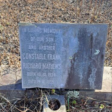 MATHEWS Frank Richard 1934-1959