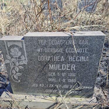 MULDER Dorathea Regina 1916-1980