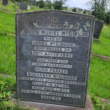 MCGIBBON Jessie Muriel -1941 :: MCGIBBON Hugh Parker Buchanan -1942