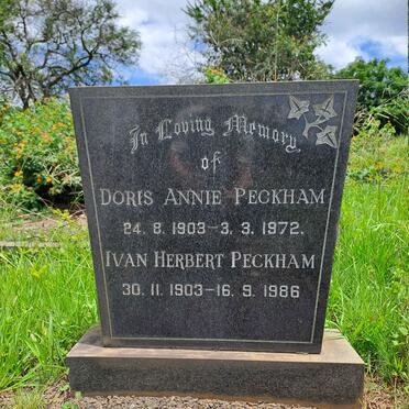 PECKHAM Ivan Herbert 1903-1986 & Doris Annie 1903-1972