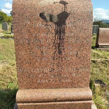 PARSONS William Harold -1974 & Catherine Louise CHURCH -1973