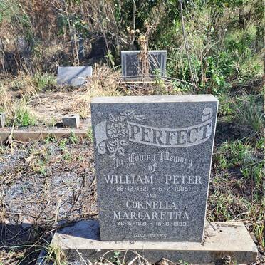 PERFECT William Peter 1921-1985 & Cornelia Margaretha 1921-1993