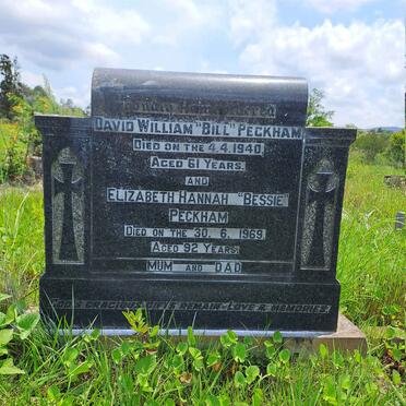 PECKHAM David William -1940 & Elizabeth Hannah -1969