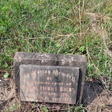 RIGBY Carol Muriel 1951-1952