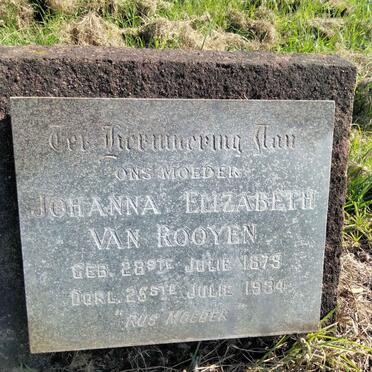 ROOYEN Johanna Elizabeth, van 1879-1934