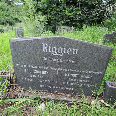 RIGGIEN Eric Godfrey 1909-1974 & Harriet Mary 1906-1976