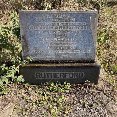 RUTHERFORD Alexander -1957 & Mabel Gertrude LEESY -1945