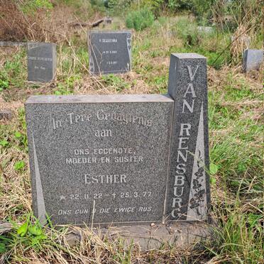 RENSBURG Esther, van 1922-1977