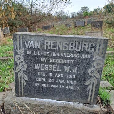 RENSBURG Wessel W.J., van 1910-1962