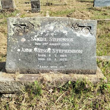 STEPHENSON Samuel -1959 & Anne Watson 1889-1977