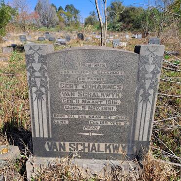 SCHALKWYK Gert Johannes, van 1916-1951
