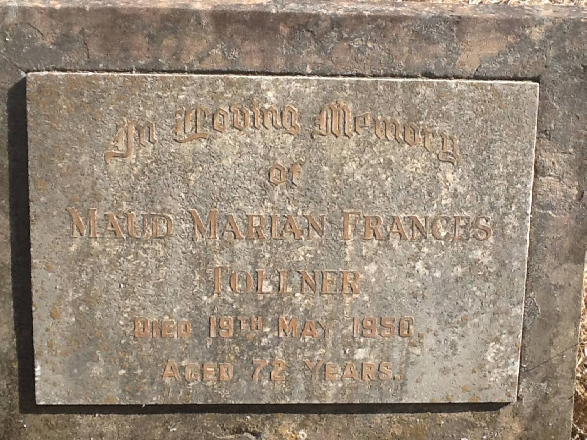 TOLLNER Maud Marian Frances -1950