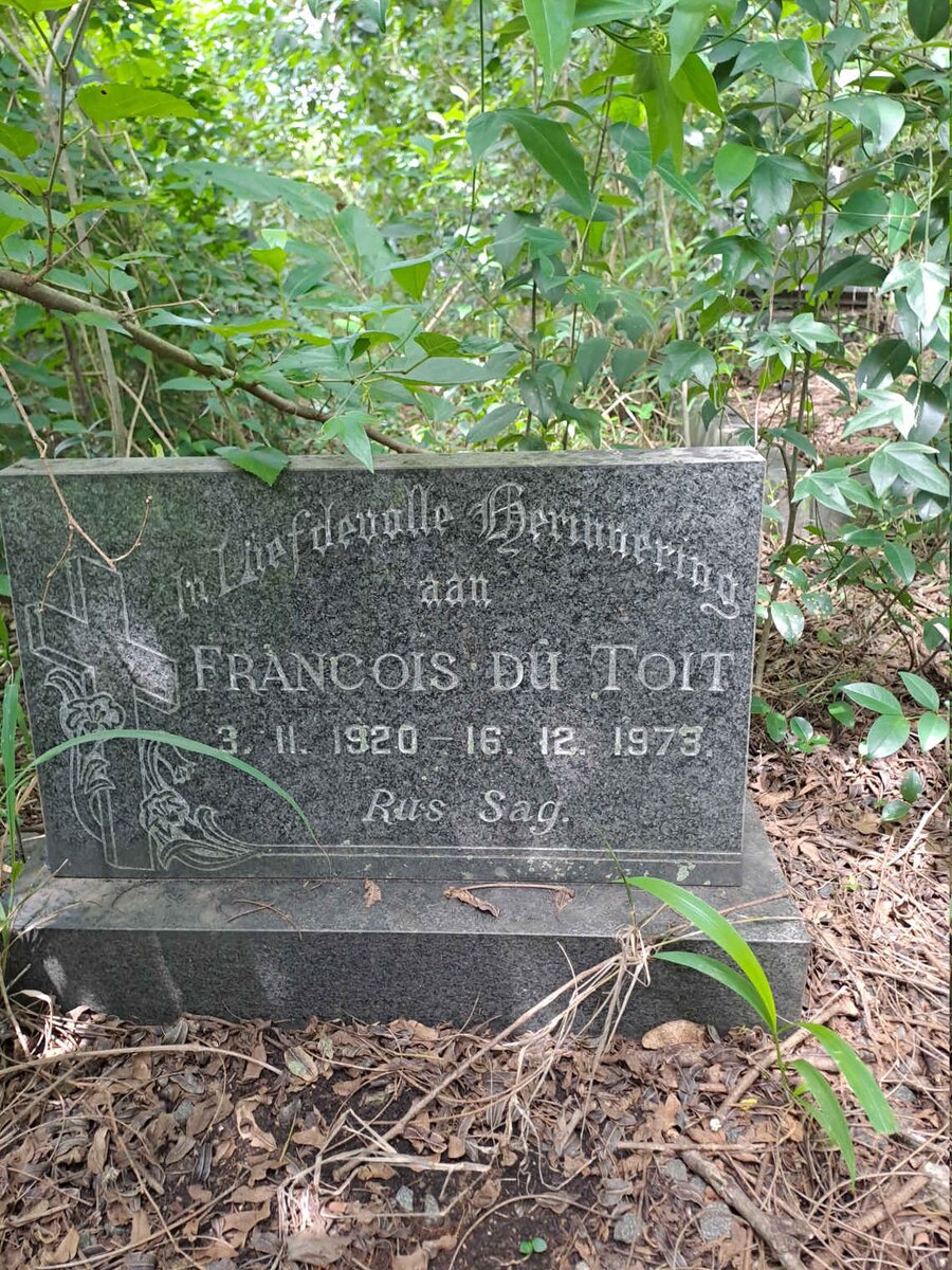 TOIT Francois, du 1920-1973