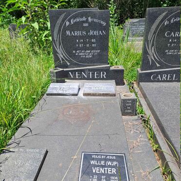 VENTER Marius Johan 1965-1985 :: VENTER Willie W.J.P. 1936-2023