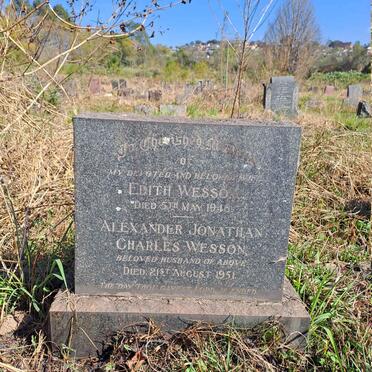 WESSON Alexander Jonathan Charles -1951 & Edith -1946