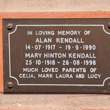 KENDALL Alan 1917-1990 & Mary Hinton 1918-1998