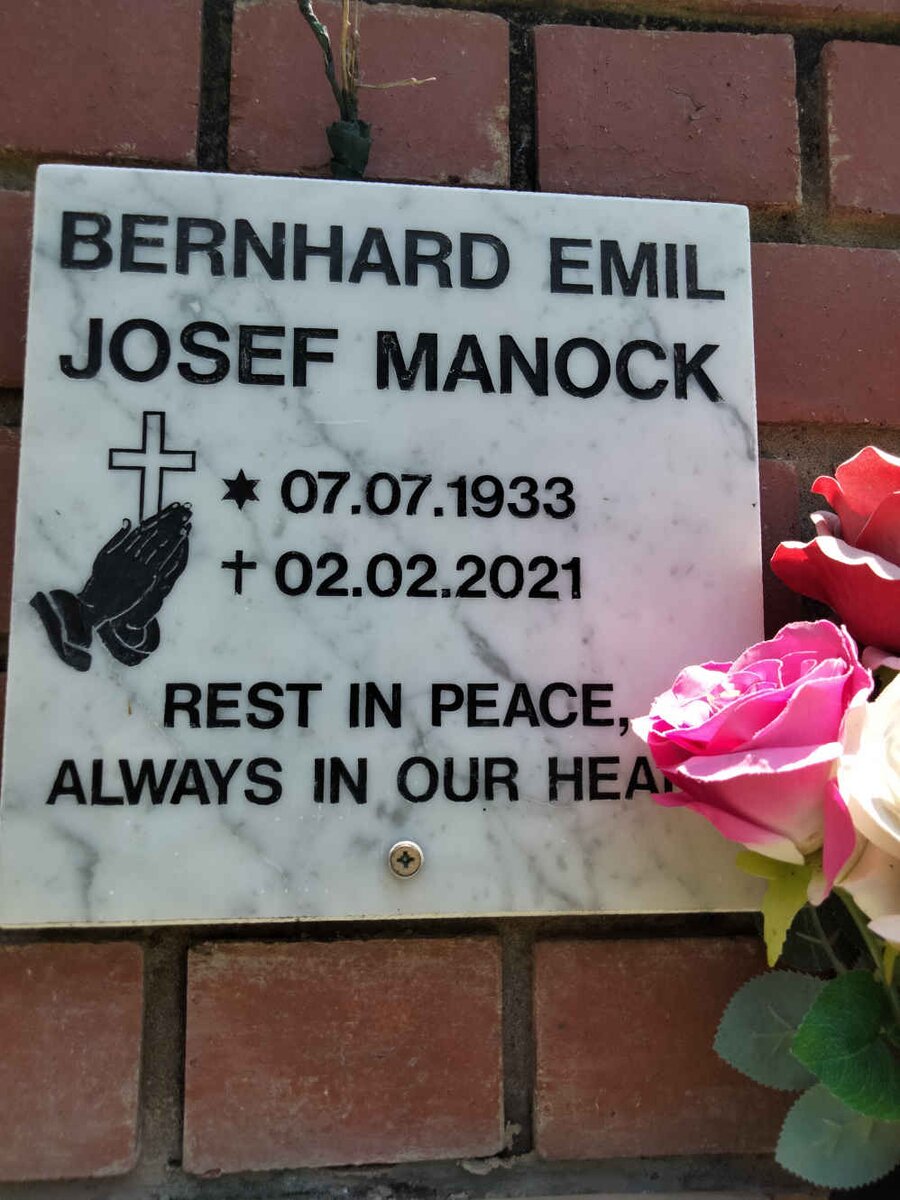 MANOCK Bernhard Emil Josef 1933-2021