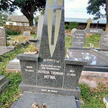 MTWA Patricia Thembani 1924-2000